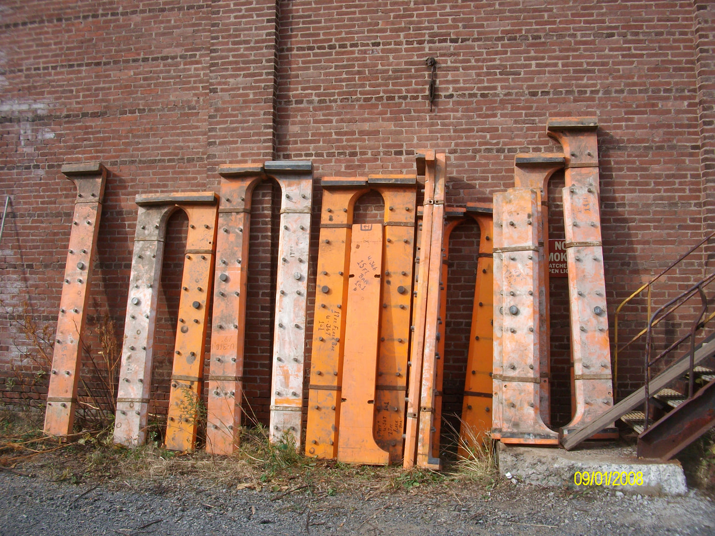 123  large beams architectural salvage industrial U.S. Steel vintage foundry Pattern decor
