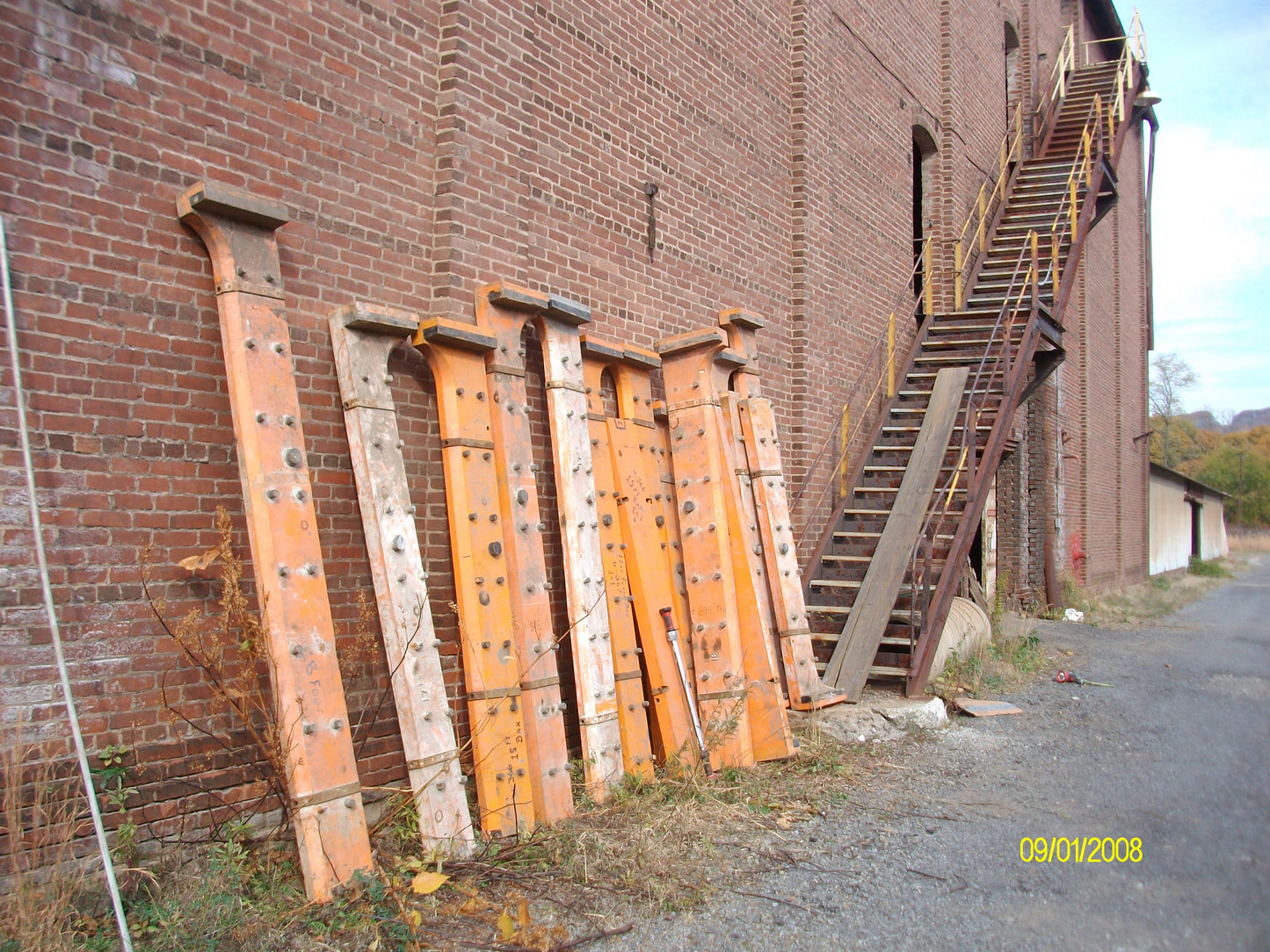 #123  large beams architectural salvage industrial U.S. Steel vintage foundry Pattern decor